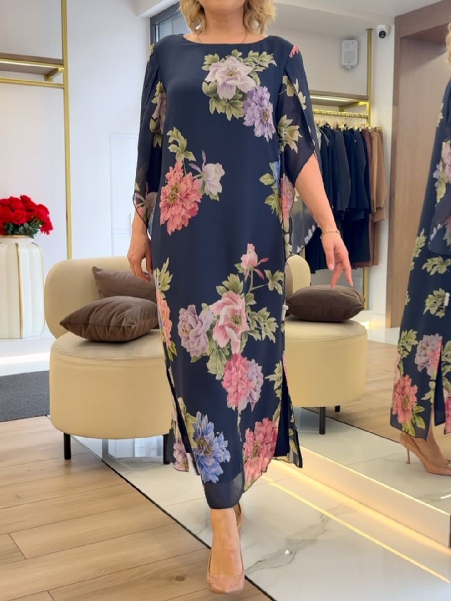 Unieke maxi-jurk met bloemenprint 