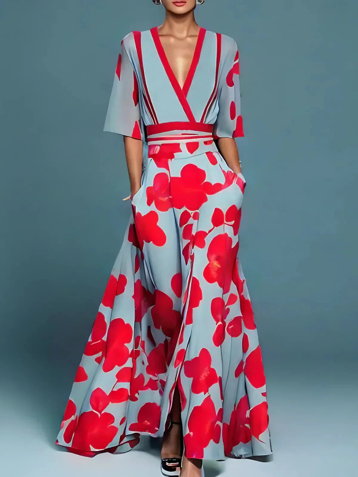 Florencia | Elegante maxi-jurk met bloemenprint
