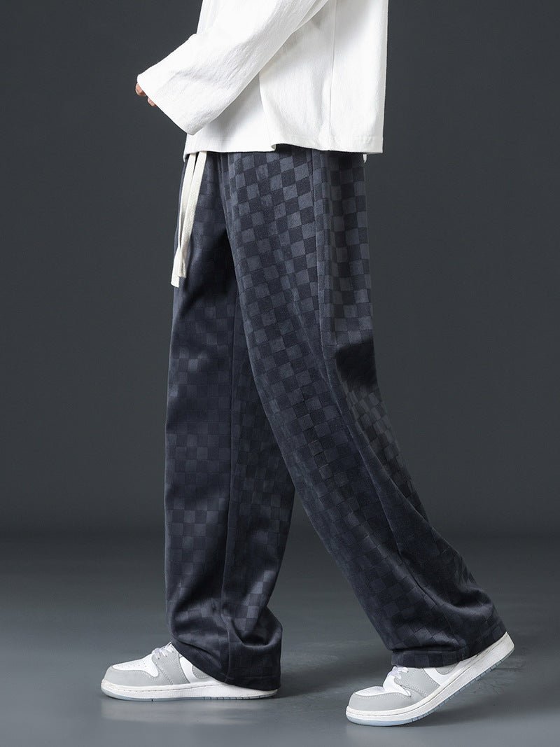 Merritt | Casual gesneden geruite broek met trekkoord