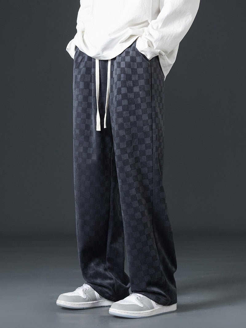 Merritt | Casual gesneden geruite broek met trekkoord