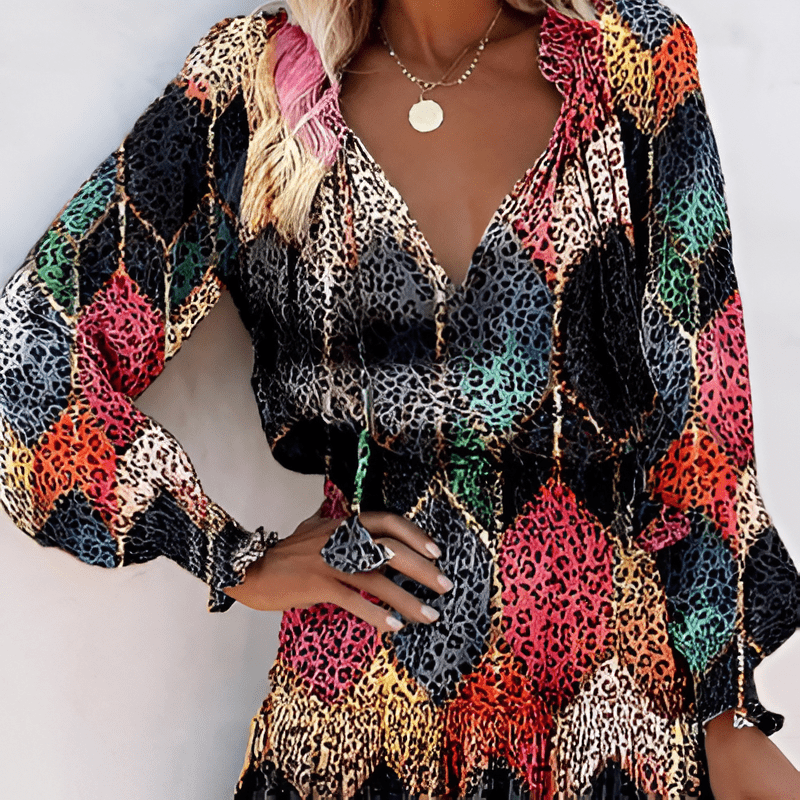 Annabelle | Vloeiende mini-jurk met ruches