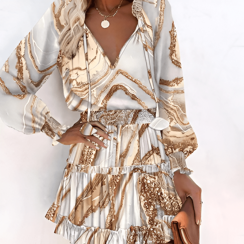 Annabelle | Vloeiende mini-jurk met ruches