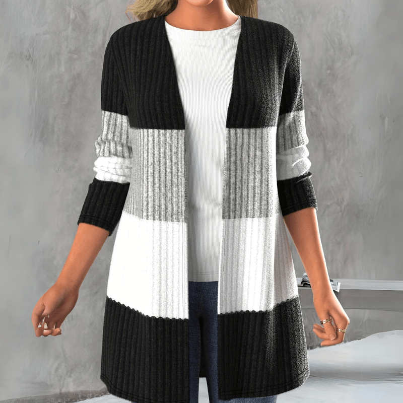 Asta | Relaxed Fit Color-Block Cardigan