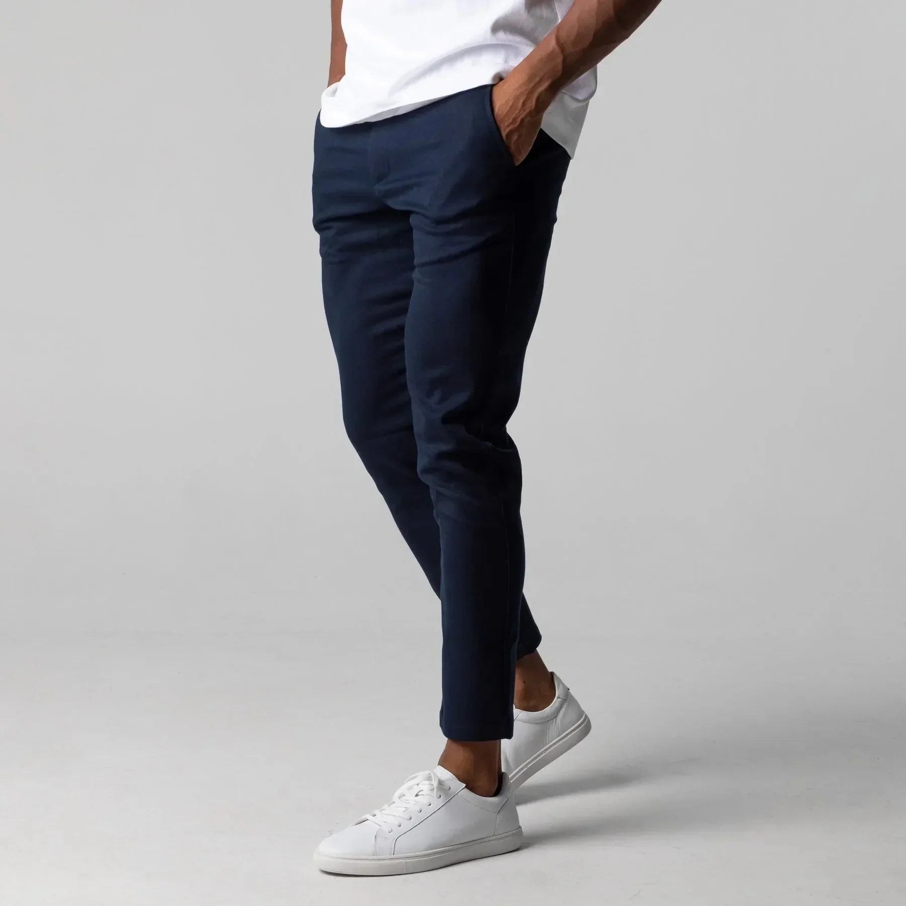 Boje | Getailleerde stretch chino broek