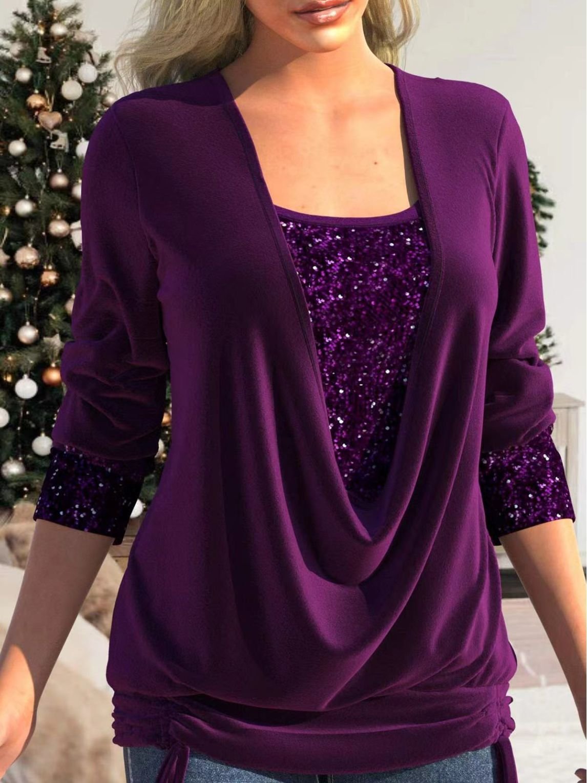 Claire | Glamoureuze glitterblouse