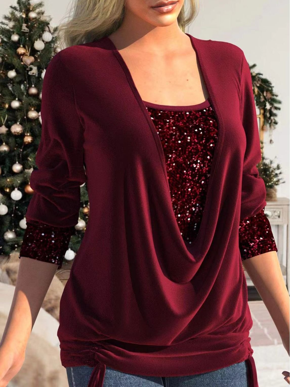 Claire | Glamoureuze glitterblouse