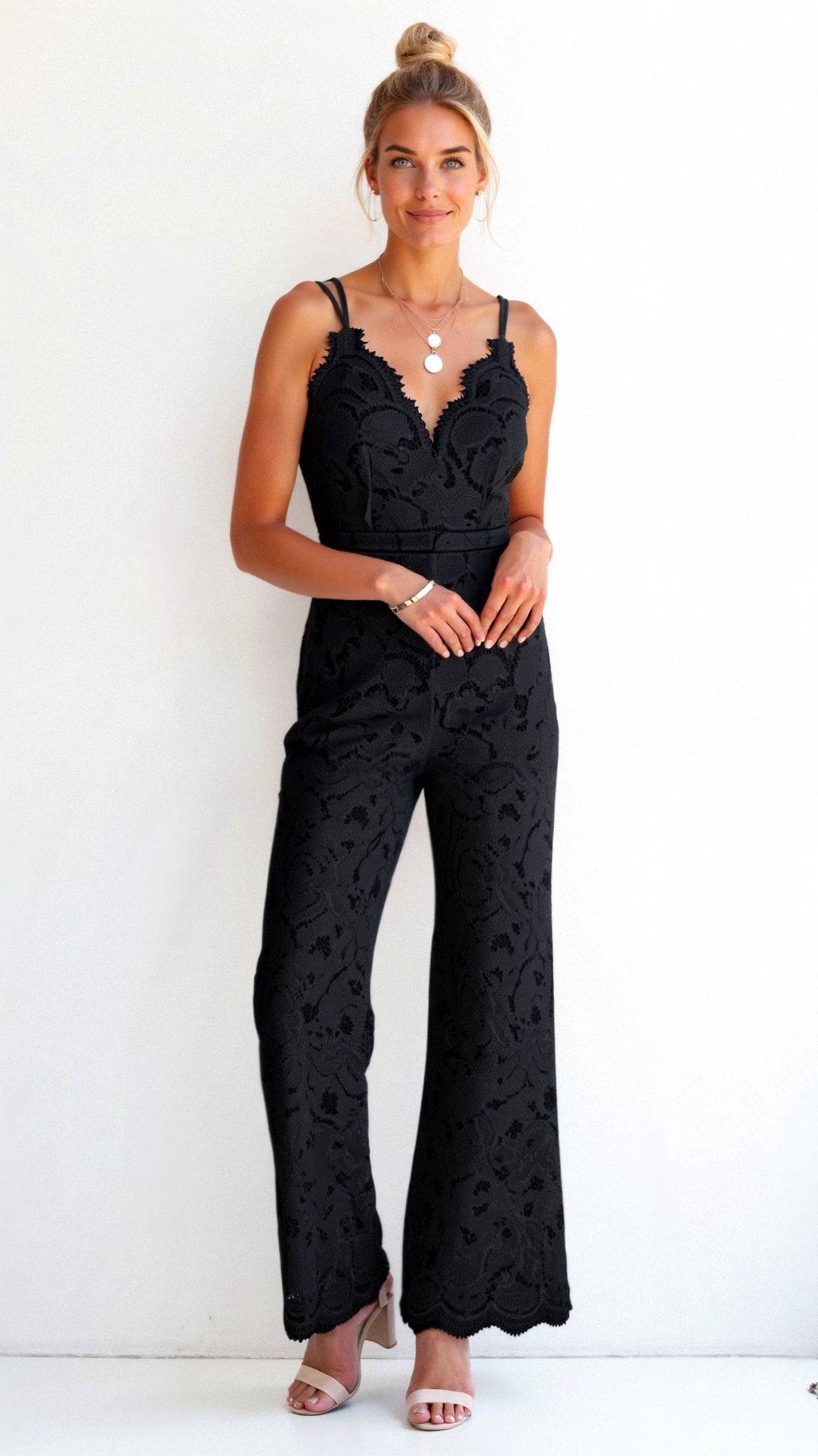 Zeylani | Boho jumpsuit met wijde pijpen