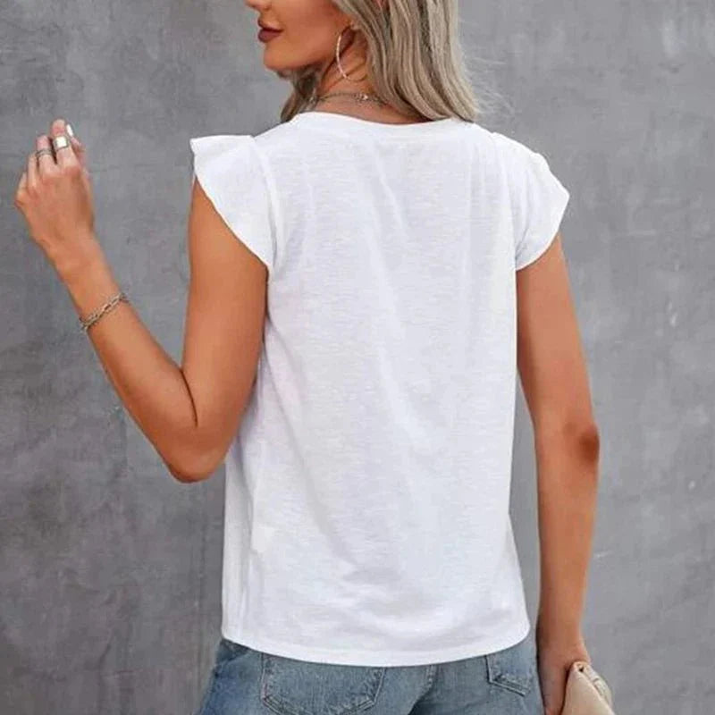 Emely | Elegante blouse met ruchesmouwen