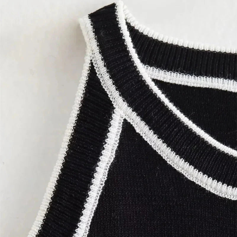 Taleira | Elegant gevormd gebreid tanktopje