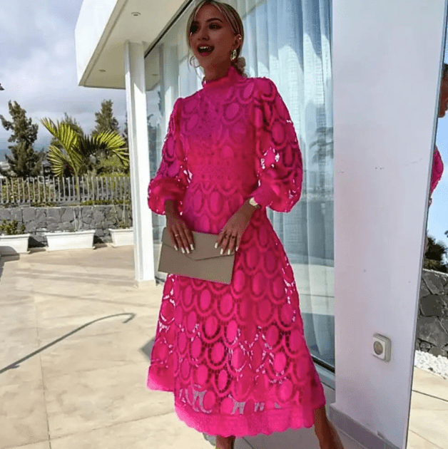 Roslinde | Klassieke kanten jurk