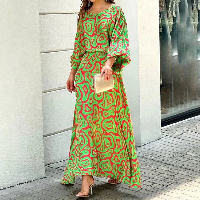 Haisley | Bohemian maxi-jurk met print