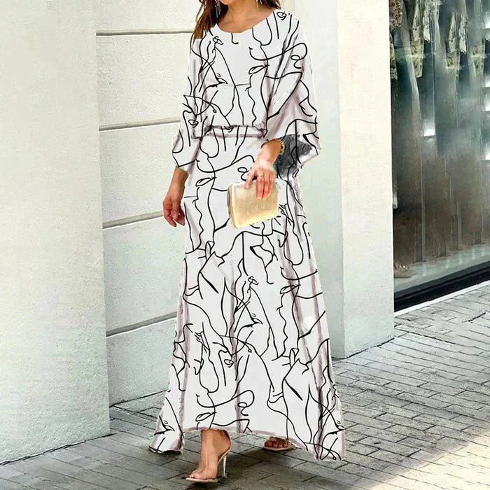 Haisley | Bohemian maxi-jurk met print