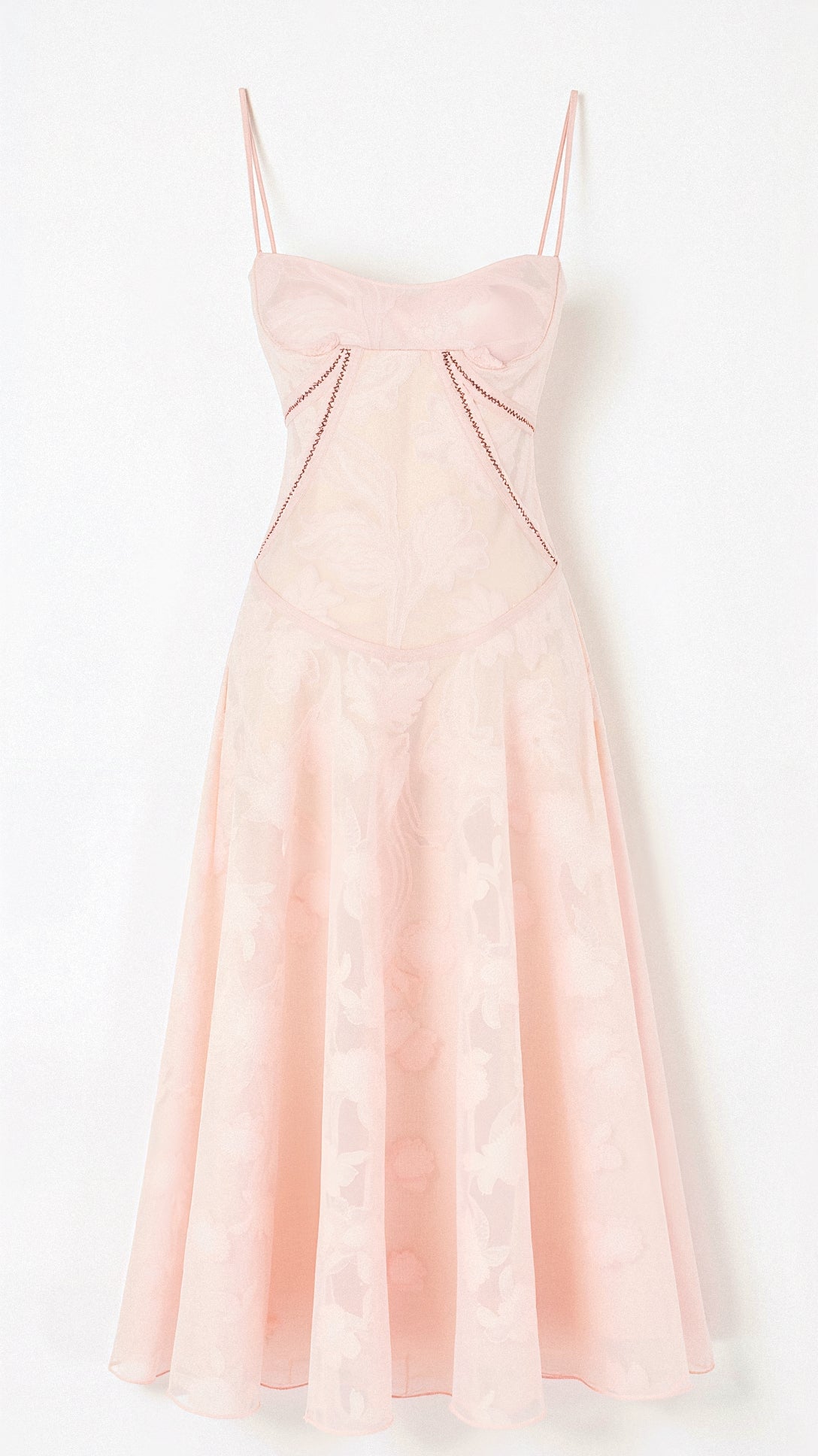 Elunara | Transparante maxi-jurk met bloemenprint