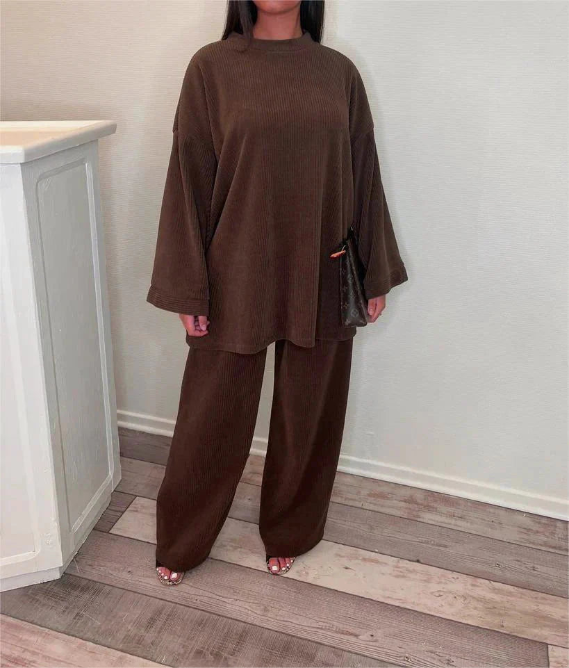 Malvie | Geribbelde loungewear set