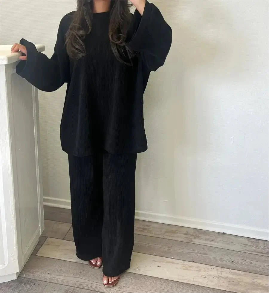 Malvie | Geribbelde loungewear set