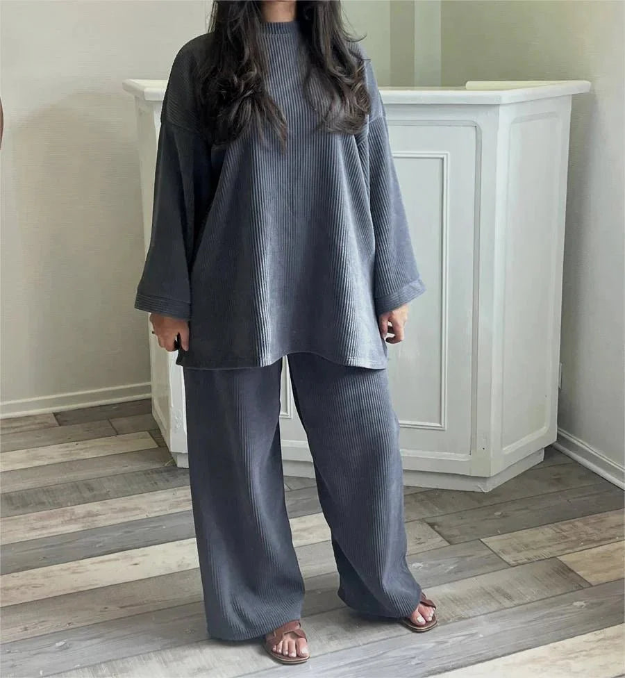 Malvie | Geribbelde loungewear set