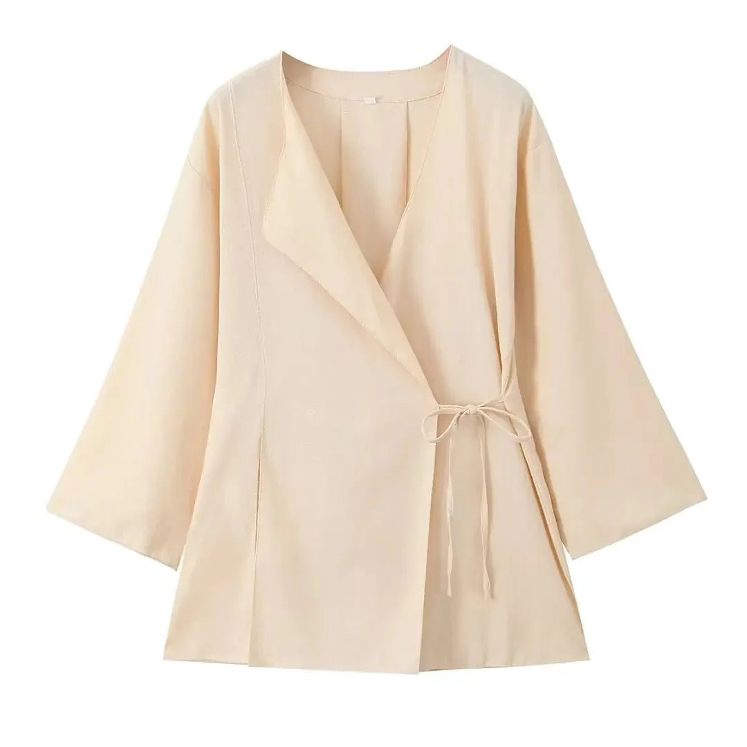 Selah | Elegante tweedelige set bestaande uit een wikkeltop en een broek