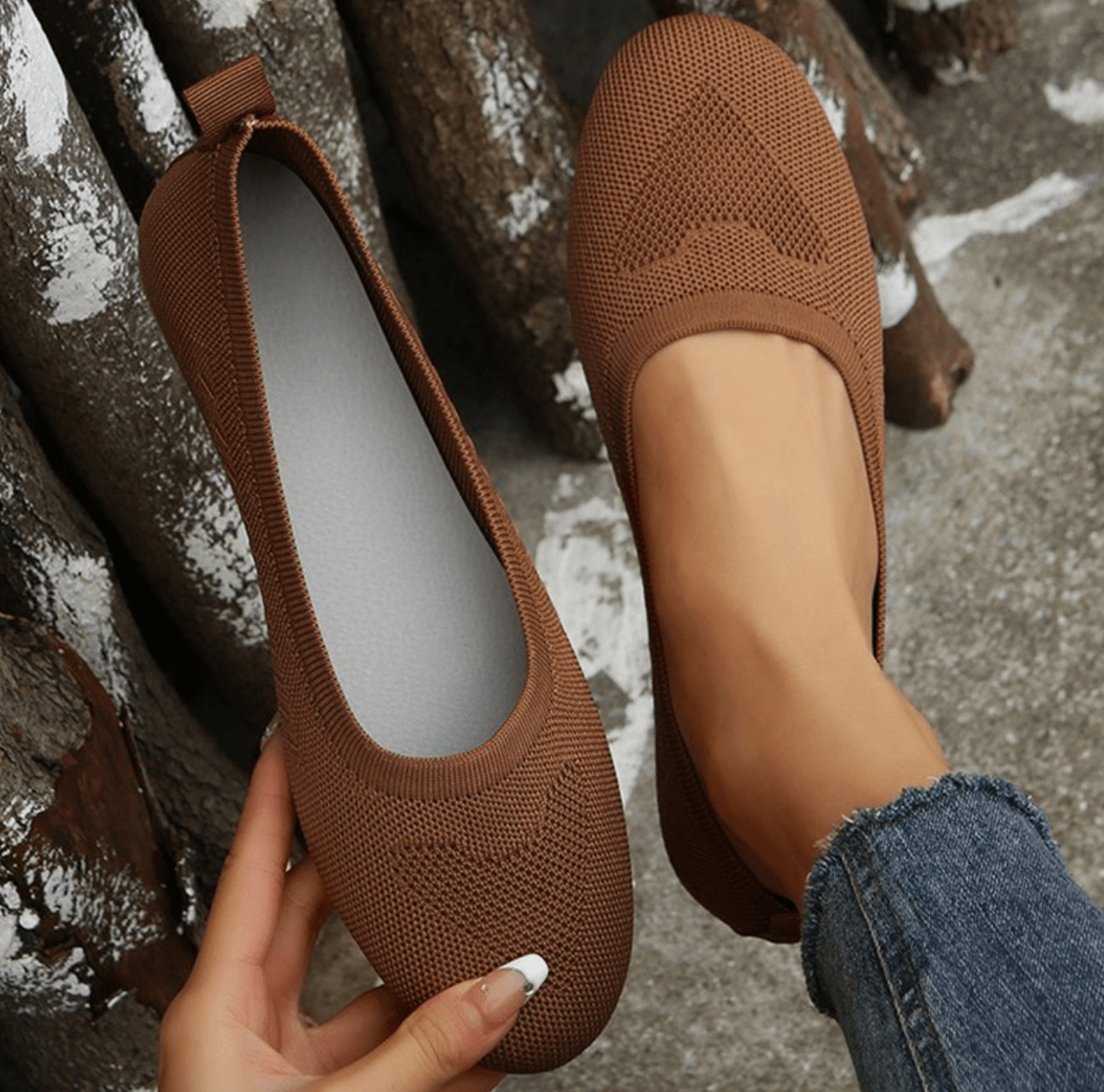 Lureva | Ademende platte schoenen