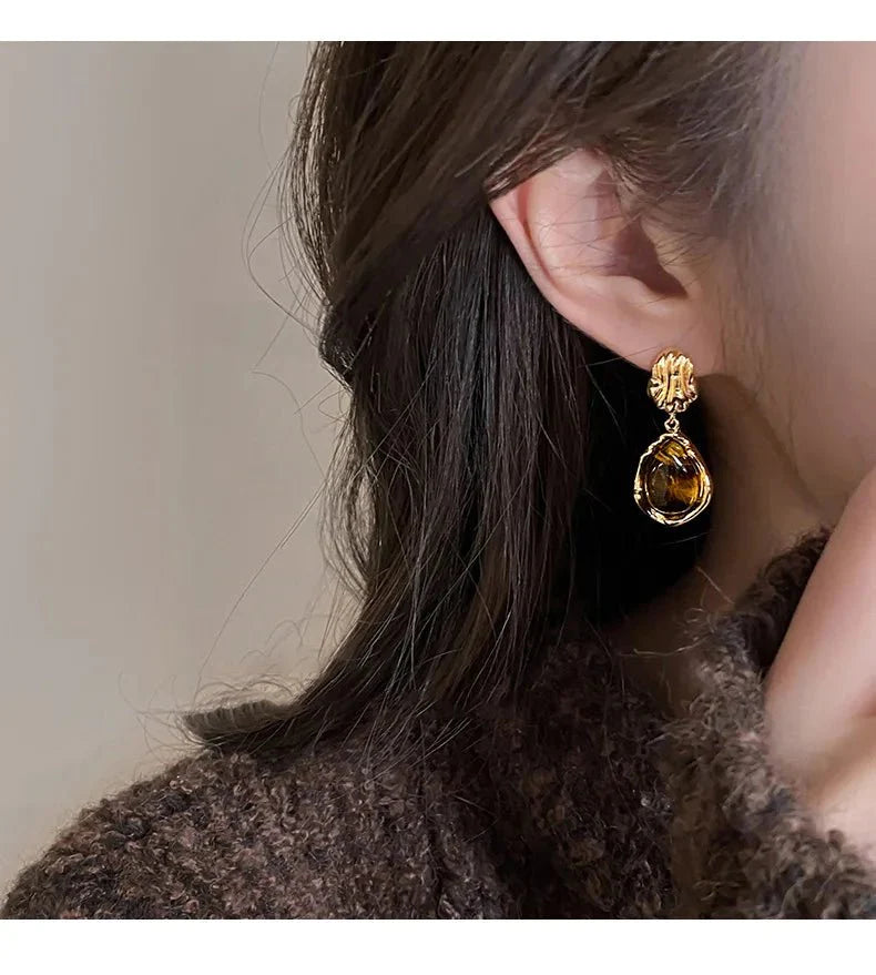 Virelli | Opvallende oorbellen met tijgeroog