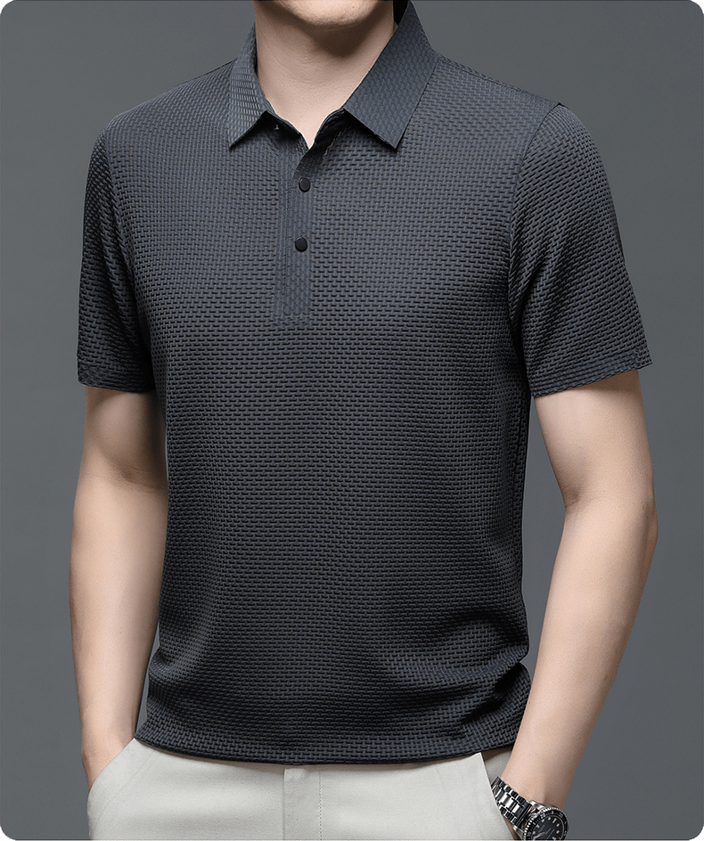 Axomar | Polo shirt met strakke, gestructureerde look