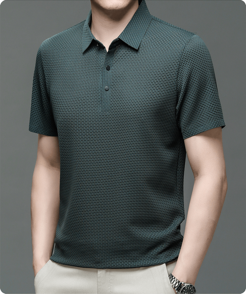 Axomar | Polo shirt met strakke, gestructureerde look