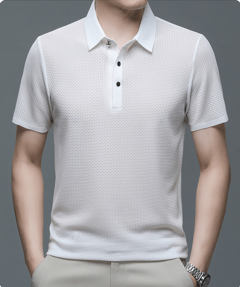 Axomar | Polo shirt met strakke, gestructureerde look