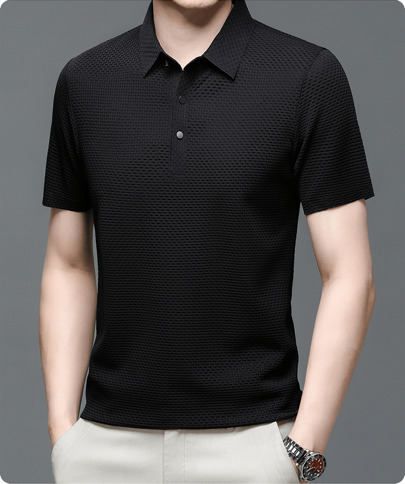 Axomar | Polo shirt met strakke, gestructureerde look