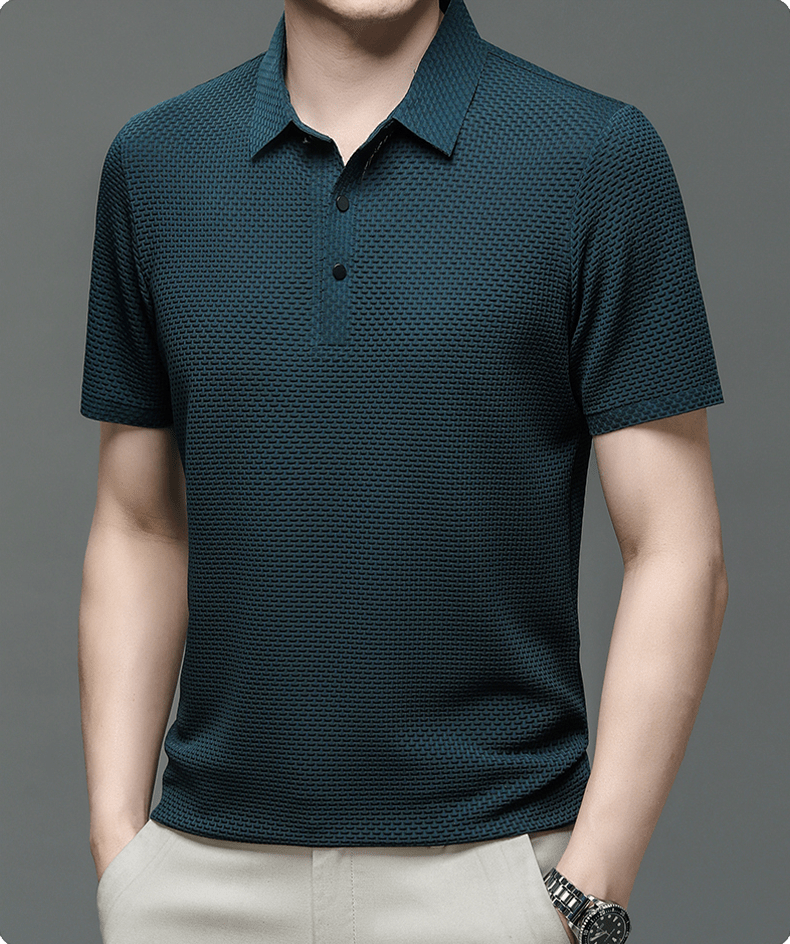 Axomar | Polo shirt met strakke, gestructureerde look
