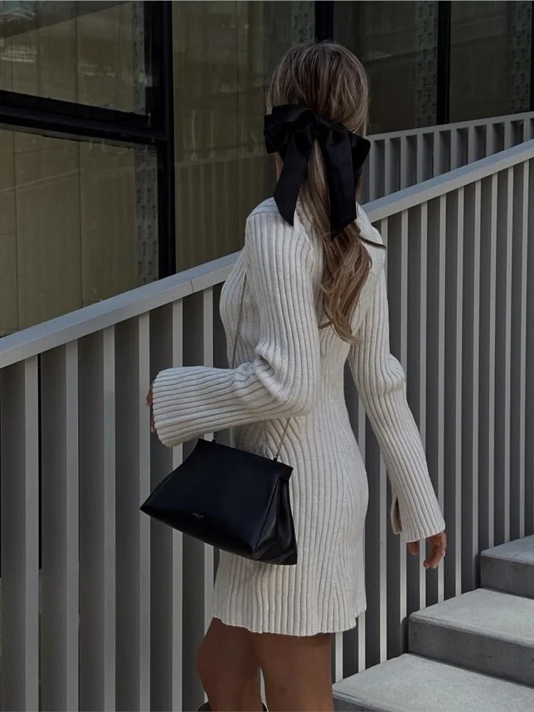 Thessira | Geribbelde bodycon mini-jurk