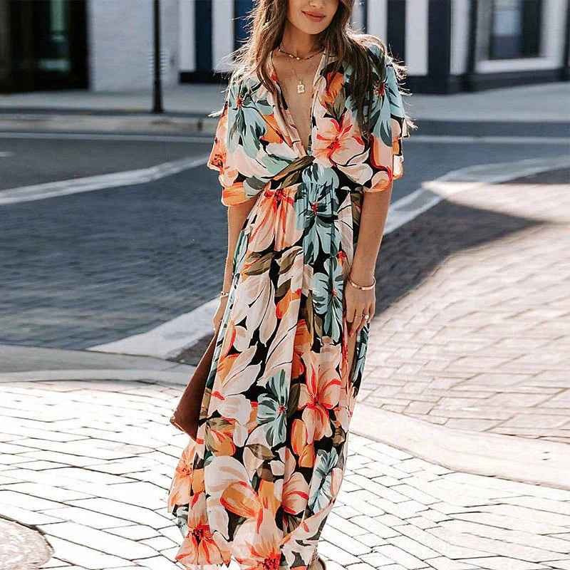 Philine | Maxi-jurk met bloemenprint