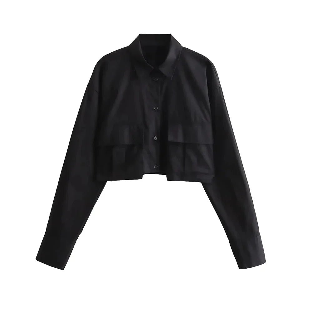 Giavine | Stijlvol cropped shirt