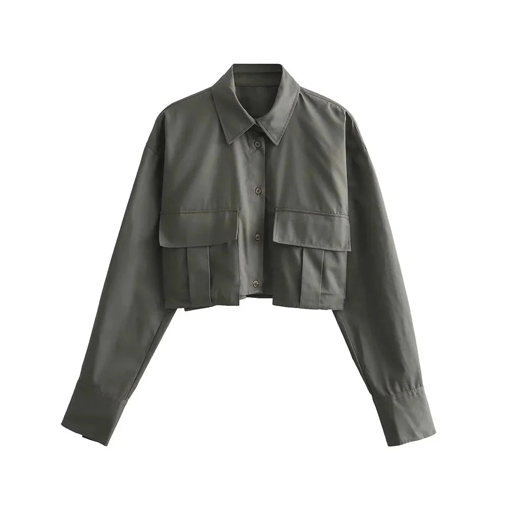 Giavine | Stijlvol cropped shirt