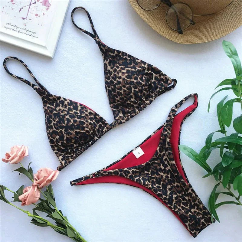 Gundria | Bikini set met luipaardprint