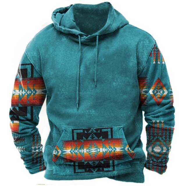 Brooks | Hoodie met Azteeks tribalpatroon