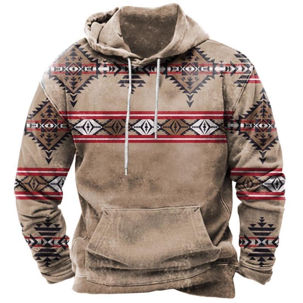 Brooks | Hoodie met Azteeks tribalpatroon