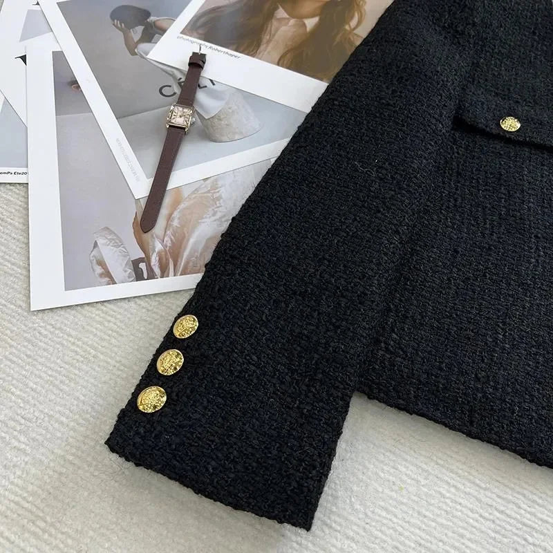 Thania | Elegante getailleerde tweedblazer