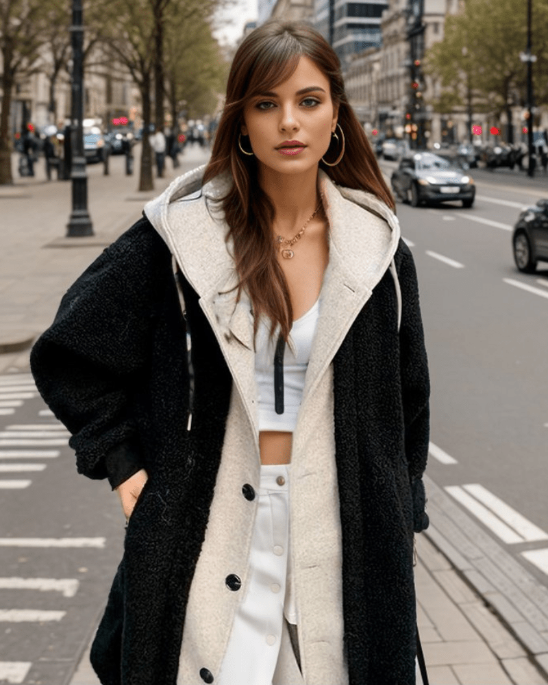 Elberin | Fleecegevoerde jas met capuchon