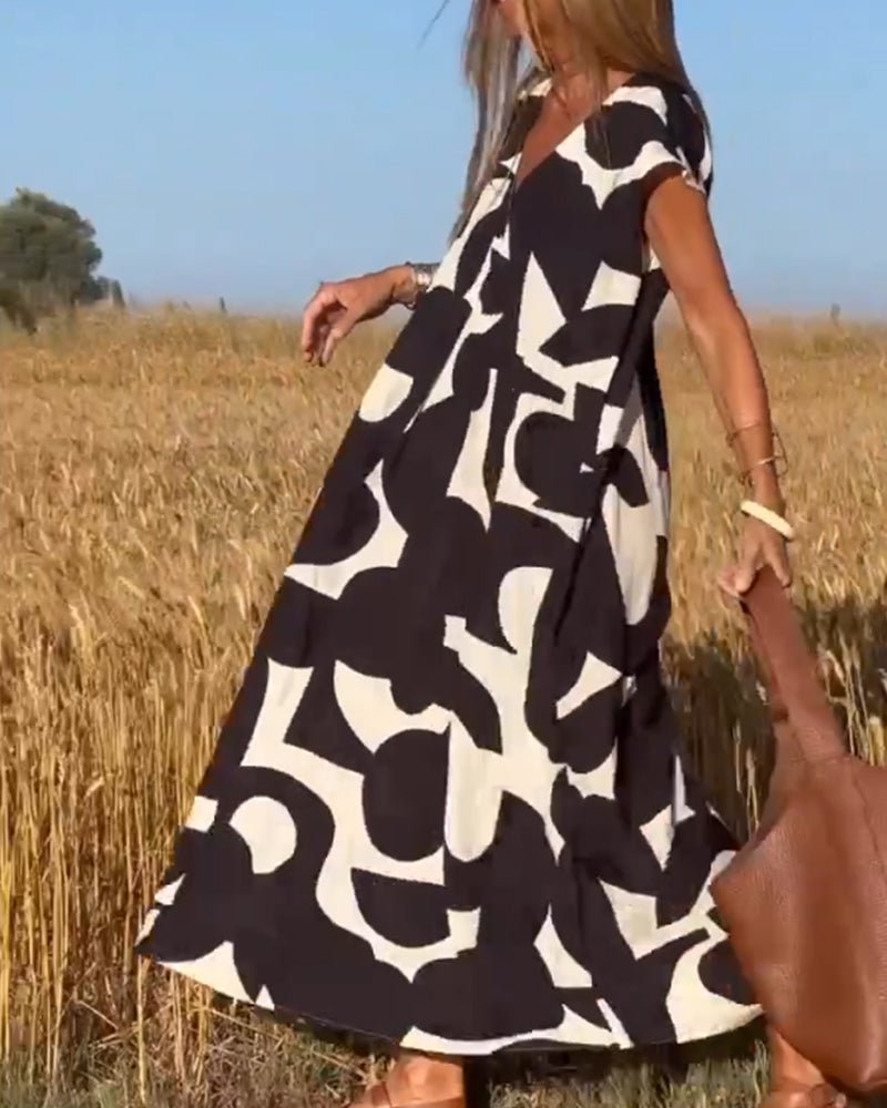 Larkin | Relaxte maxi-jurk met print