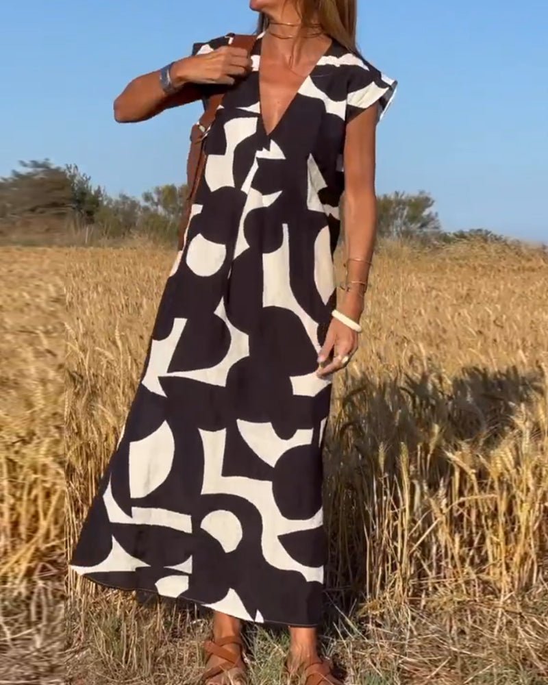 Larkin | Relaxte maxi-jurk met print