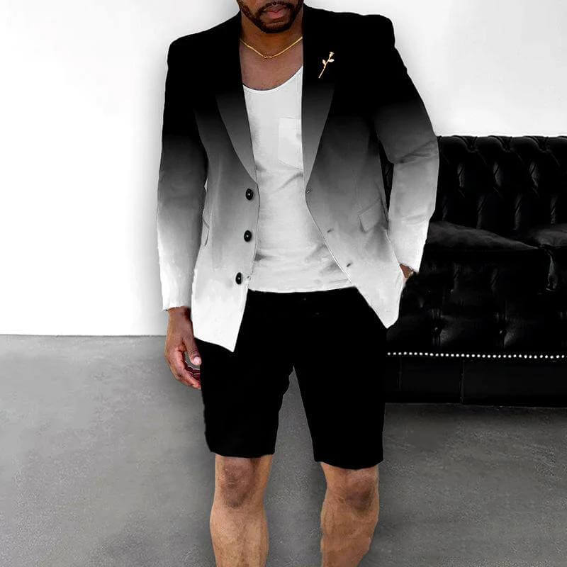 Heren casual pakshorts met kleurverloop 74991083L