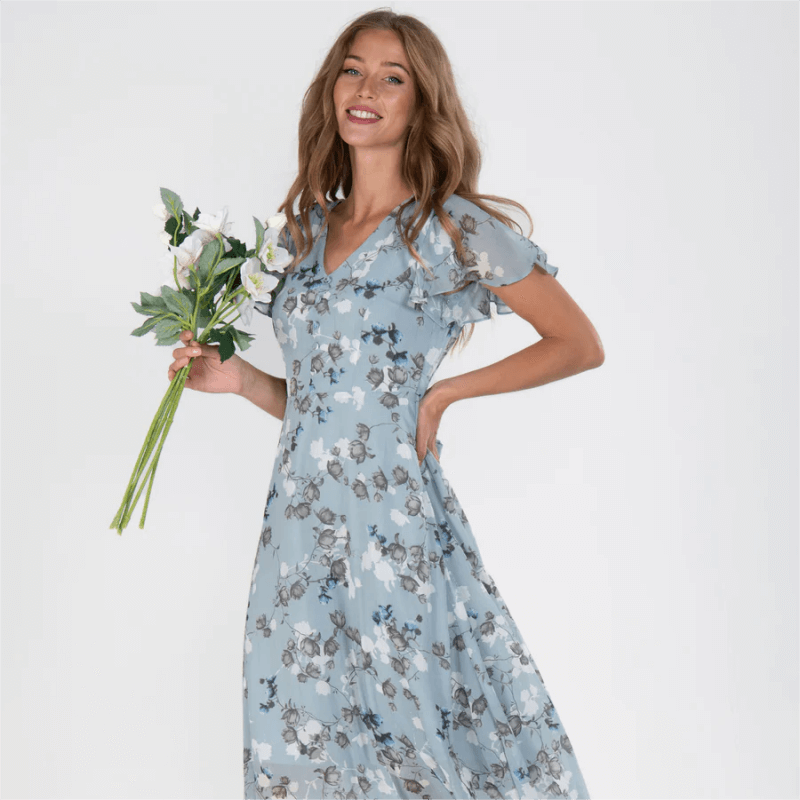 Flora | Vloeiende maxi-jurk met bloemenprint