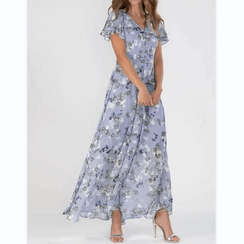 Flora | Vloeiende maxi-jurk met bloemenprint