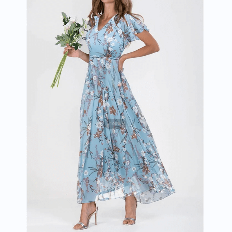 Flora | Vloeiende maxi-jurk met bloemenprint