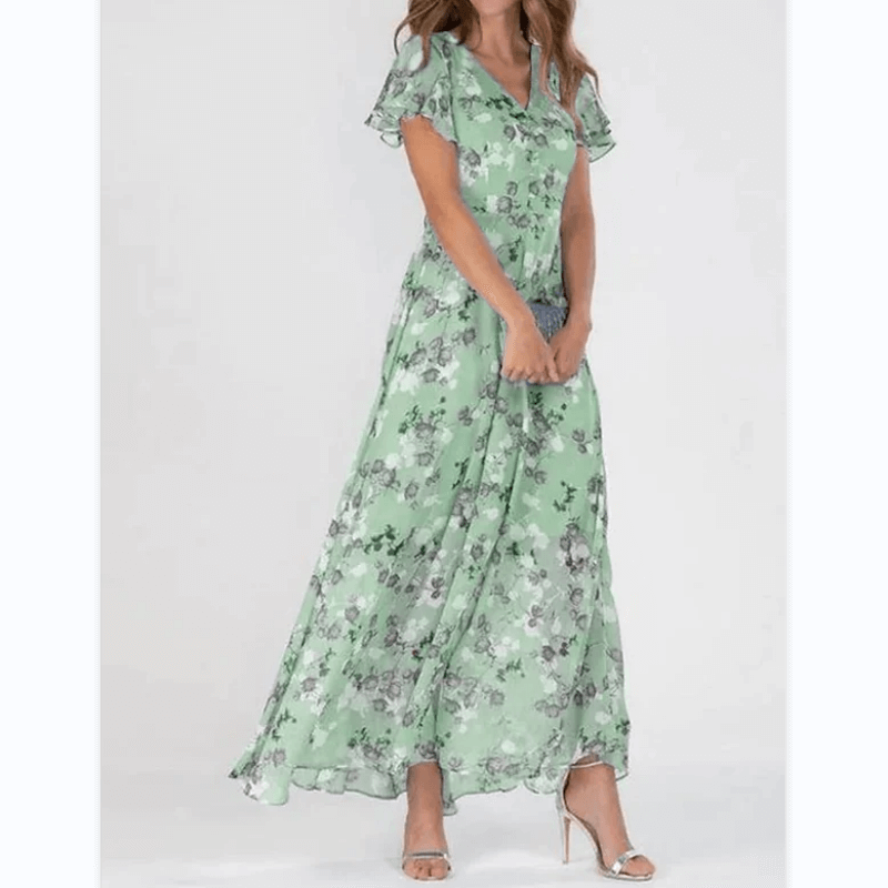 Flora | Vloeiende maxi-jurk met bloemenprint