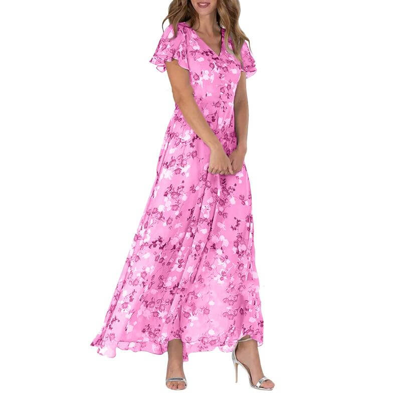 Flora | Vloeiende maxi-jurk met bloemenprint